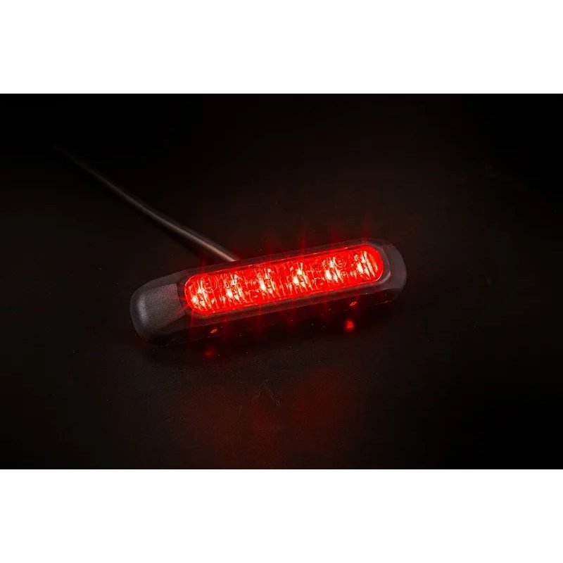 barre flash LED R65 6 LED rouges 10 - 30V