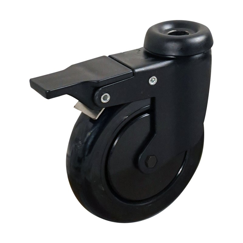 roulette pivotante avec frein 100mm serie 65 ᠆ 48 trou pour boulon roulement à billes Arco