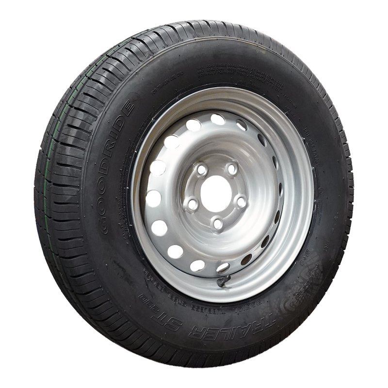 pneu + roue 195 R14C 5½Jx14H2 ET30 67/112/5 métal ST290 M+S gris argent