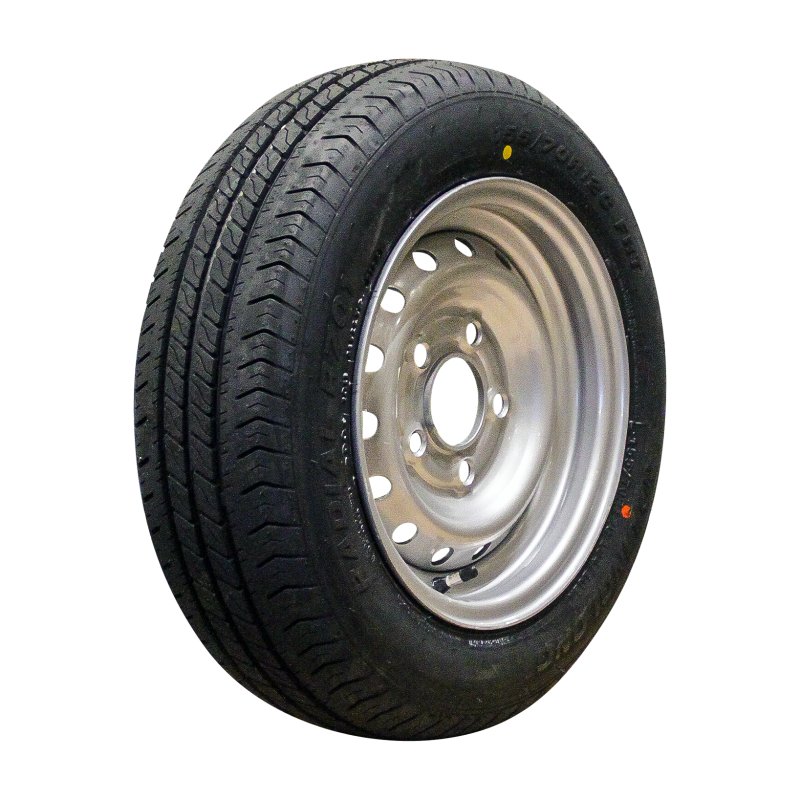 pneu + roue 155/70 R12C 5½Jx12H2 ET30 67/112/5 métal Kargomax ST-6000 M+S gris argent