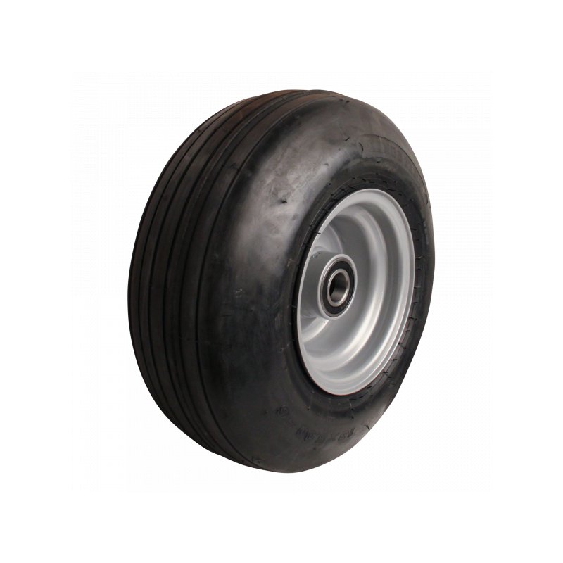 pneu + roue 13x5.00-6 4.50Ax6 ET0 NL75mm métal V-3503 gris argent