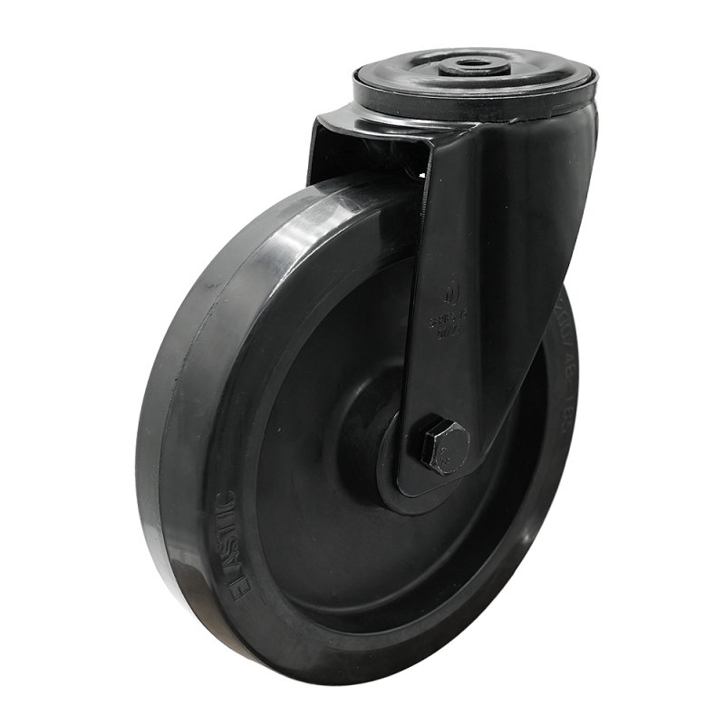 roulette pivotante 160mm Novio Noir série 07 ᠆ 15 trou pour boulon roulement à rouleaux