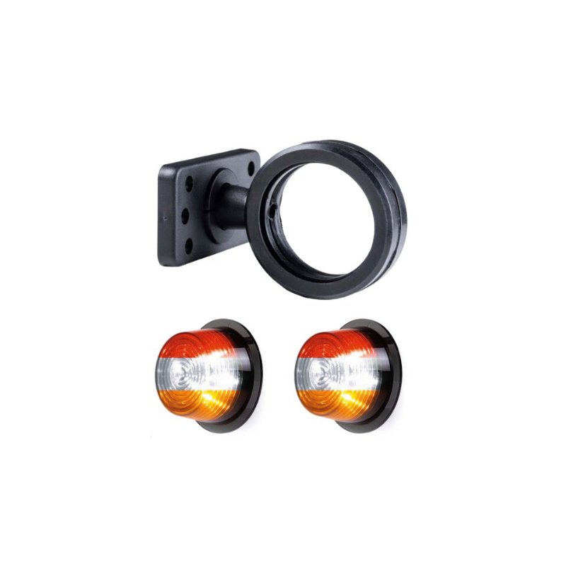 LED breedtelamp set 12-24V | dark | multicolour | korte paal
