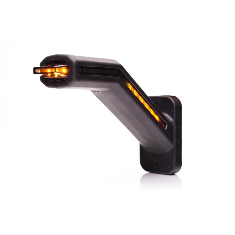 LED Feu de gabarit LED droite incl. feu clignotant, cabuchon foncé 12-24V