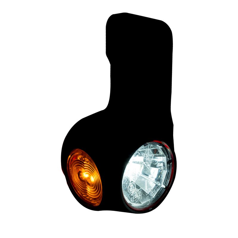 LED breedtelamp links rood-wit-amber 12-24V 60cm kabel