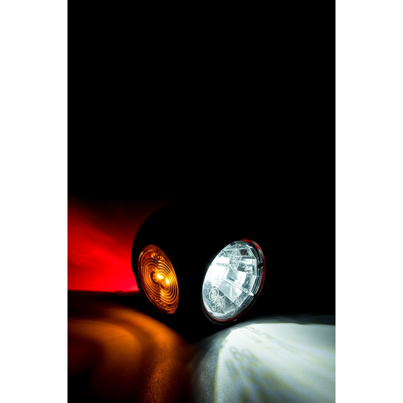 LED breedtelamp links rood-wit-amber 12-24V 60cm kabel