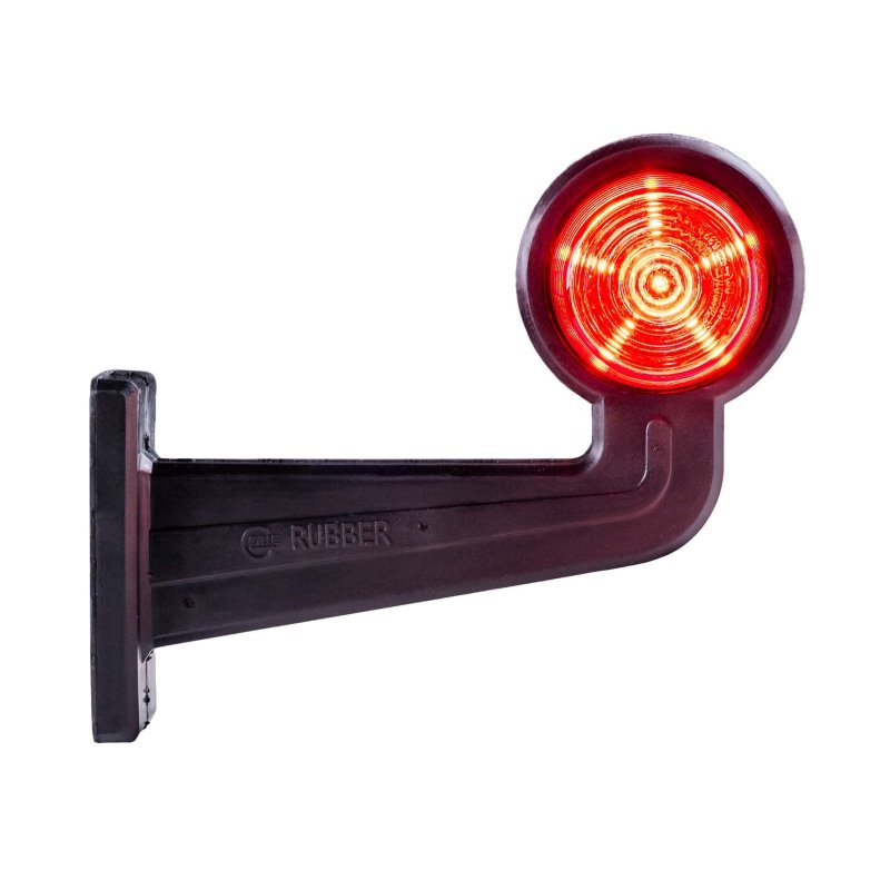 LED breedtelamp set 12-24V | dark |rood-amber | 195mm paal