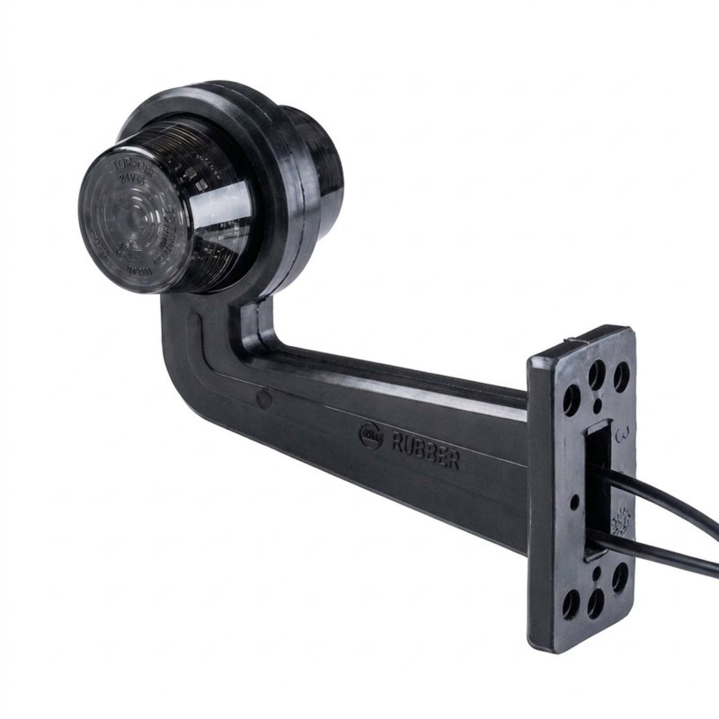 LED breedtelamp set 12-24V | dark |rood-amber | 195mm paal