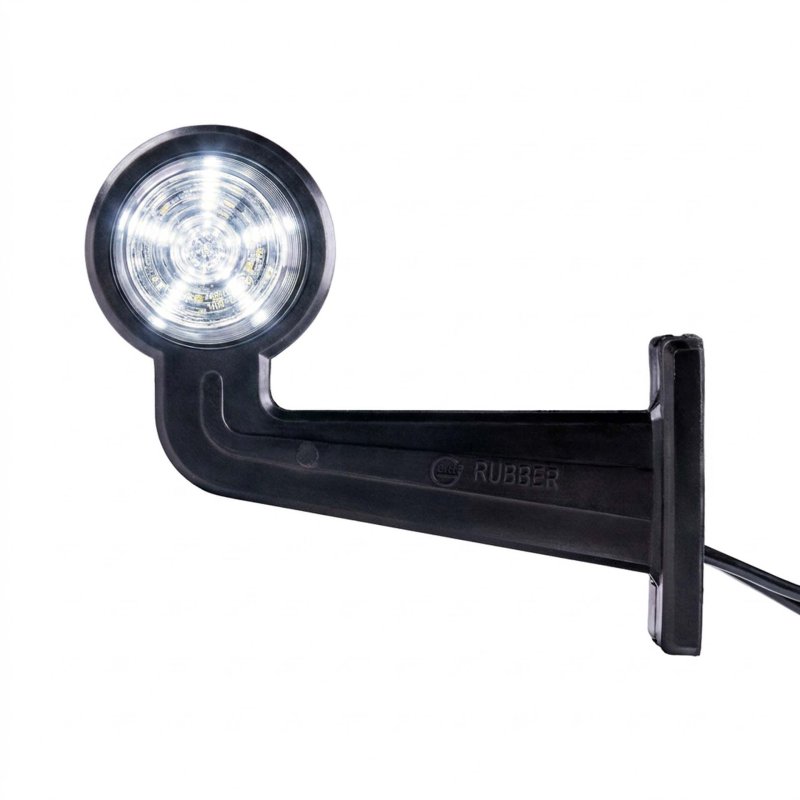 LED breedtelamp set 12-24V | dark | rood-wit | 195mm paal