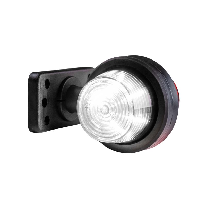 LED breedtelamp set 12-24V | dark | rood-wit | korte paal
