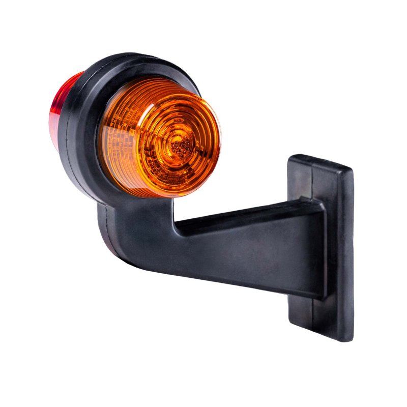 LED breedtelamp set 12-24V | rood-amber | 165mm paal