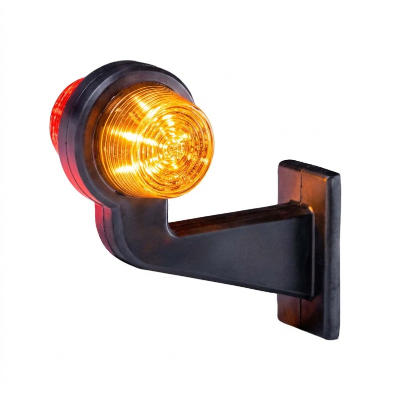 LED breedtelamp set 12-24V | rood-amber | 165mm paal