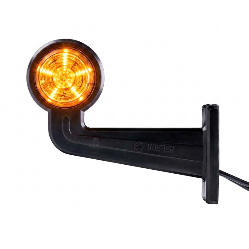 LED breedtelamp set 12-24V | rood-amber | 195mm paal