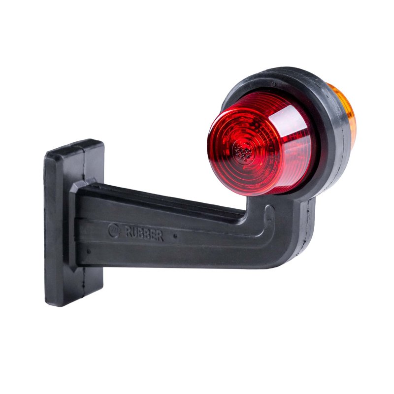 LED breedtelamp set 12-24V | rood-amber | 195mm paal