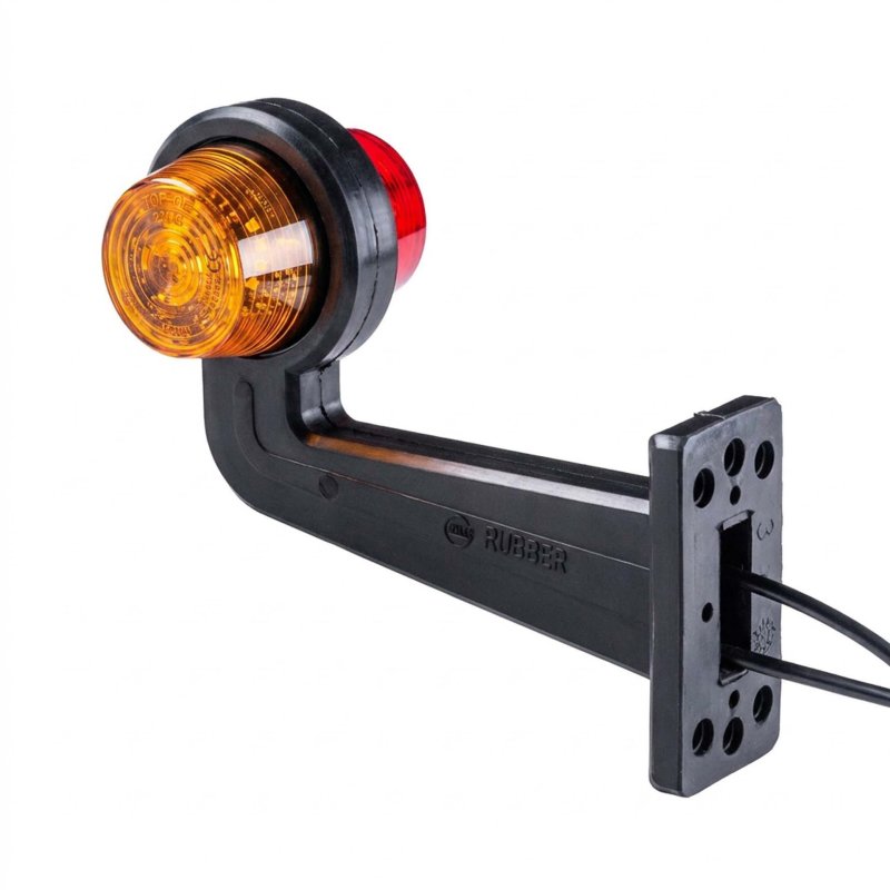 LED breedtelamp set 12-24V | rood-amber | 195mm paal