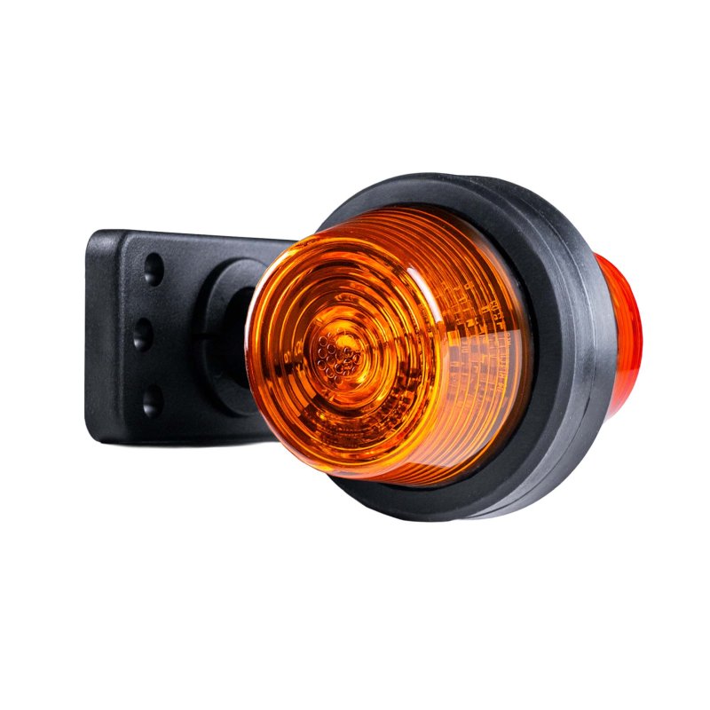 LED breedtelamp set 12-24V | rood-amber | korte paal