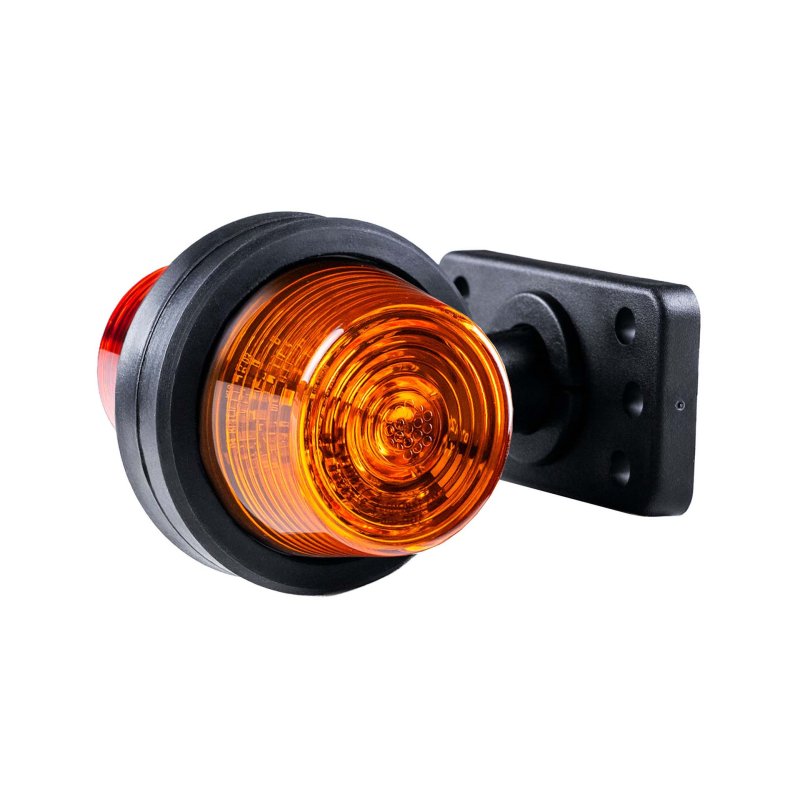 LED breedtelamp set 12-24V | rood-amber | korte paal
