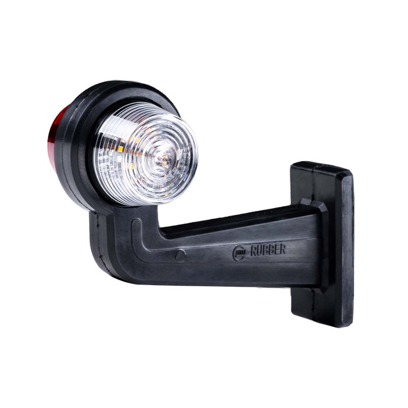 LED breedtelamp set 12-24V | rood-wit | 195mm paal