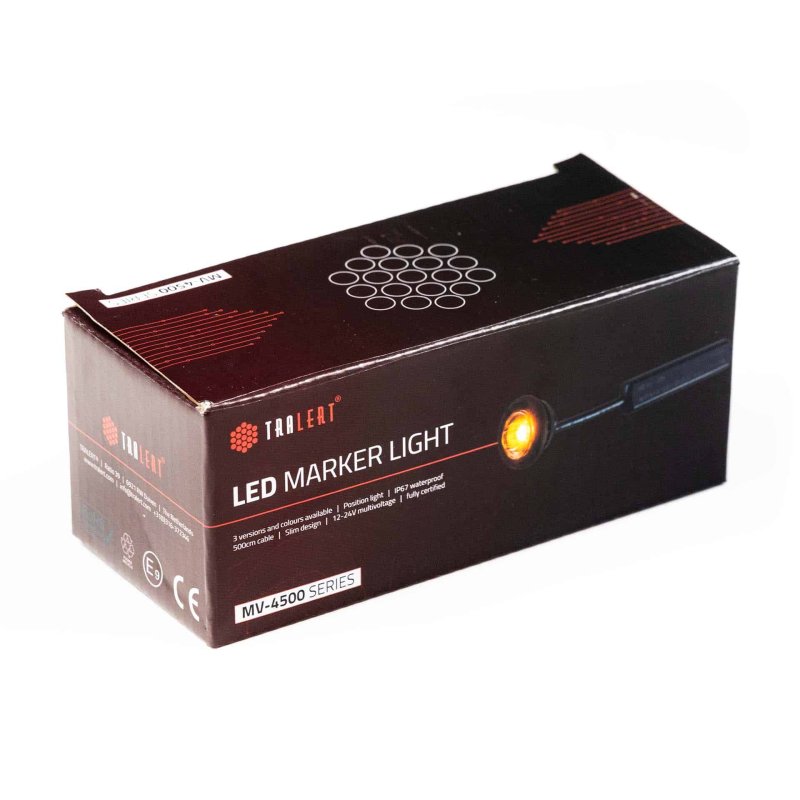 LED markeerlicht rood 12-24V 500cm kabel
