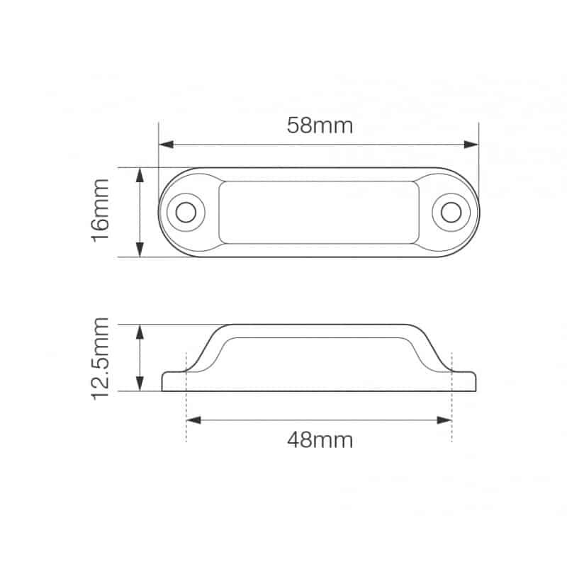 LED markeerlicht rood 24V (set van 2)