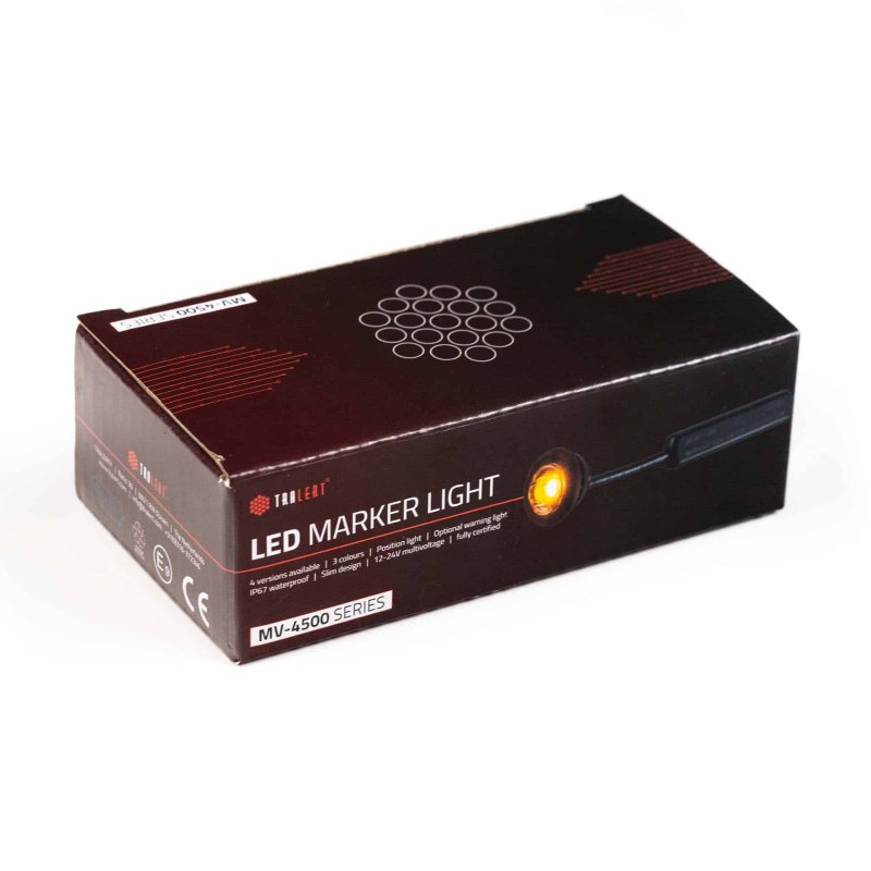 LED markeerlicht rood/wit/amber 12-24V 200cm kabel