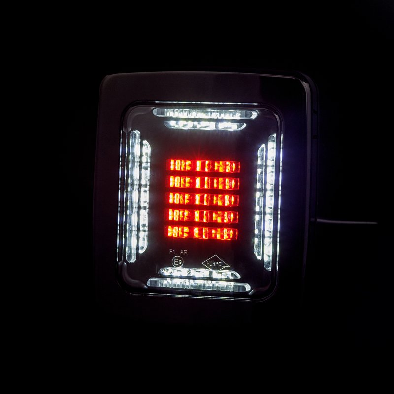 LED mist-achteruitijlicht | black | 12-24V | 100cm kabel