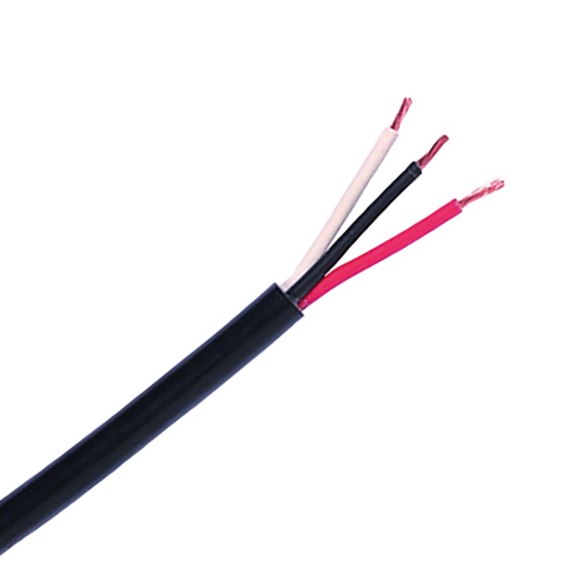 3-aderige kabel | 0,75mm² | zwart-rood-wit | 50m