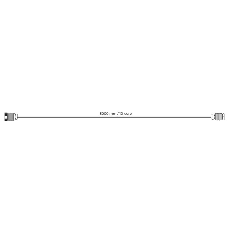 Hoofdkabel 5m | excl zij-kabel | 10-aderig | 2x 15P Bajonet