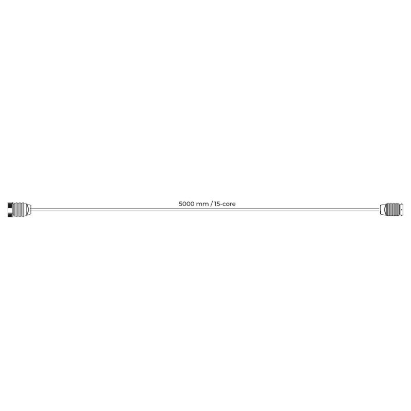 Hoofdkabel 5m | excl zij-kabel | 15-aderig | 2x 15P Bajonet