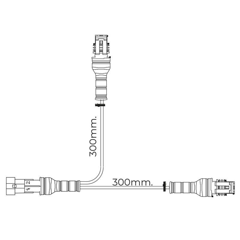 Superseal Y-kabel 30cm | 1x male | 2x female