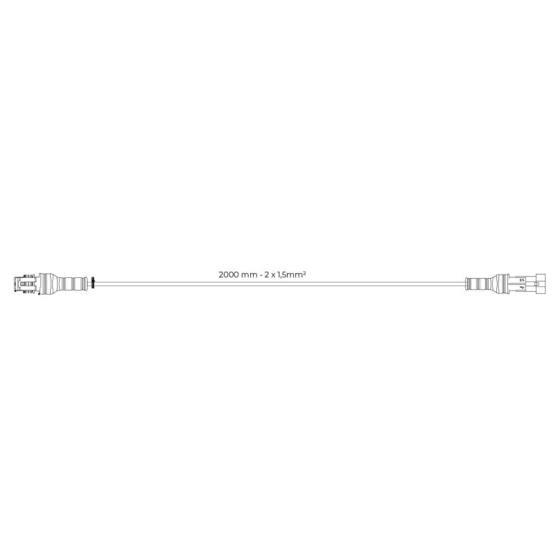 verlengkabel Superseal 2m | 2x1,5mm² | 1x male | 1x female