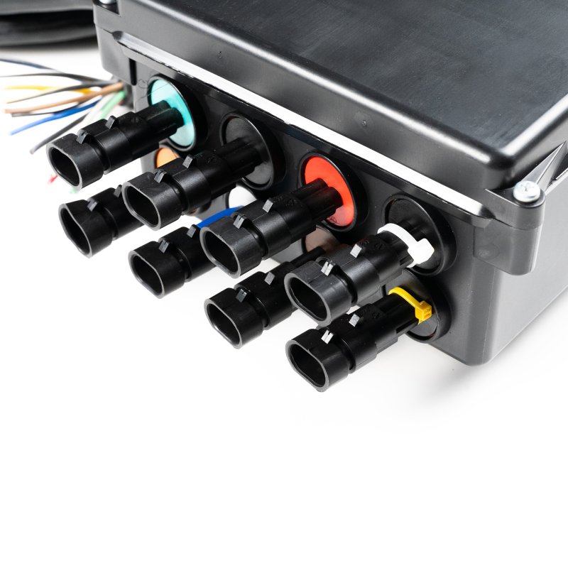 junctionbox 16x uitgang | 15m kabel | 1 x 2,5mm2 + 9 x 1mm2