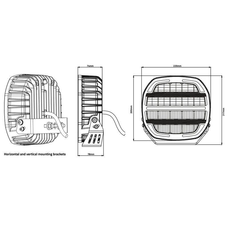 Phantom Series LED verstraler darklook wit 12-24V - 16.000lm