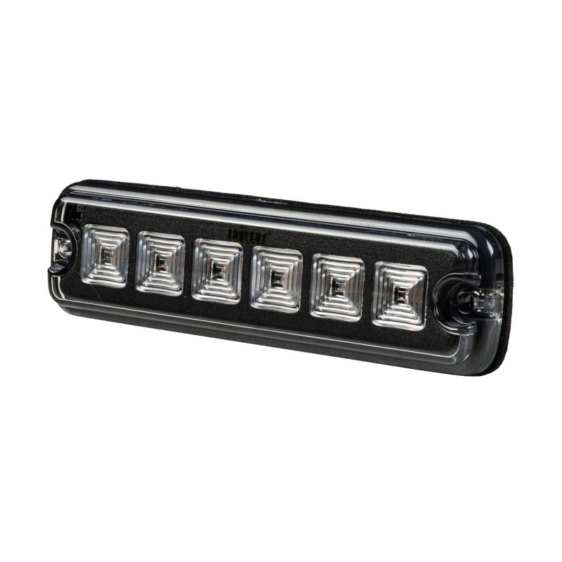 LED R10 flitser 6-LED blauw 12-24V 200cm kabel