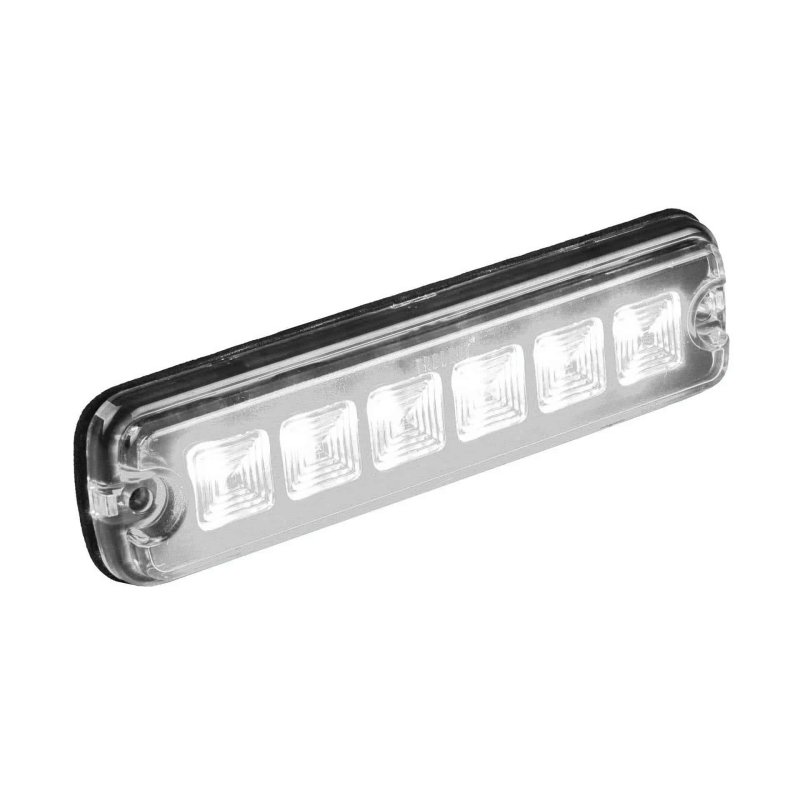 LED R10 flitser 6-LED wit 12-24V 200cm kabel