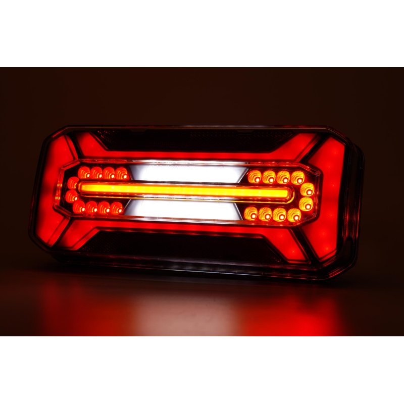 LED achterlicht black universeel | 12-24V | 7-Pin's AMP