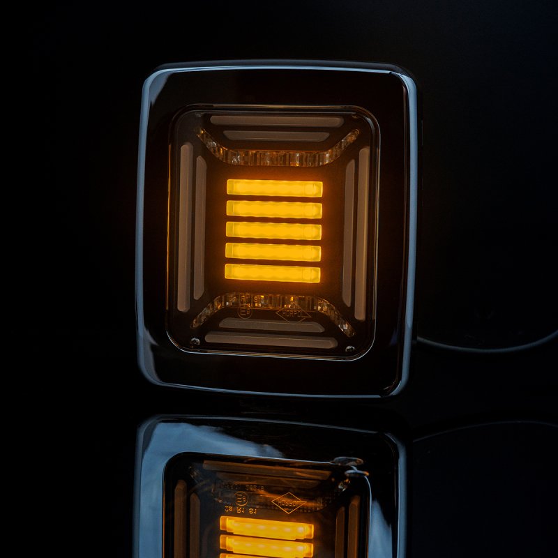 LED achterlicht | chrome | 12-24V | 100cm kabel |H+V montage