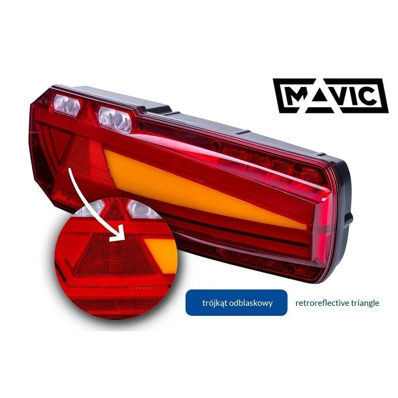LED trailer neon trailerlicht links 12-24V 7-PIN's AMP