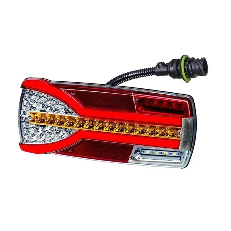 Gauche | Feu arrière LED clignotante dynamique | 12-24V | Connecteur AMP 7-PIN