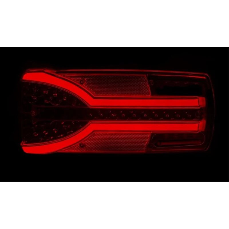 Gauche | Feu arrière LED clignotante dynamique | 12-24V | Connecteur AMP 7-PIN
