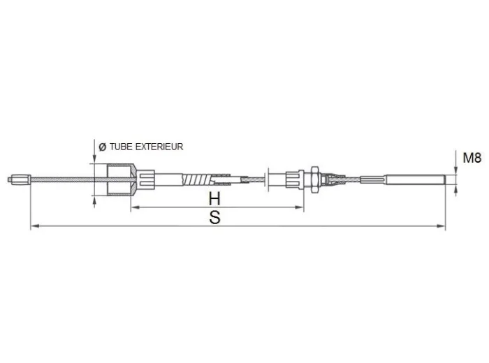 Câble de frein 770 A 980 mm TE