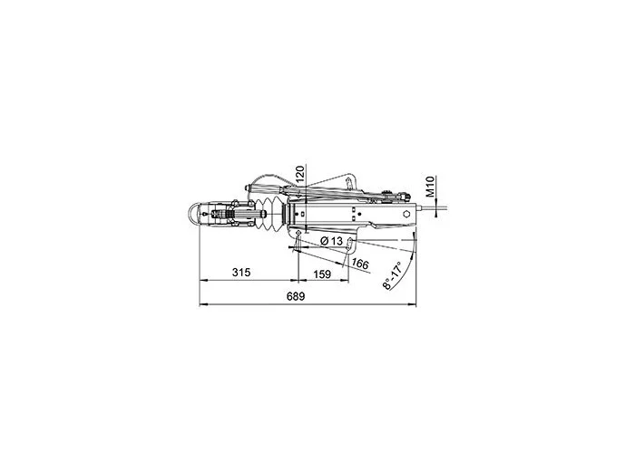 Commande de freinage ALKO pour semelle en v type 251S