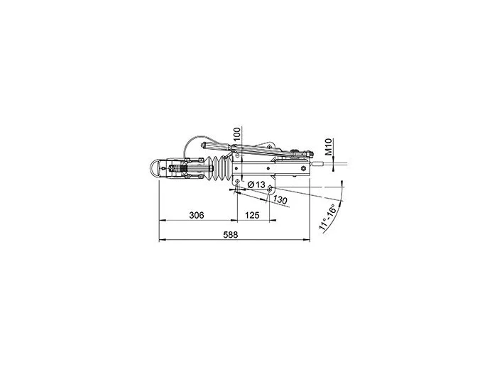 Commande de freinage ALKO pour semelle en v type 60S/2