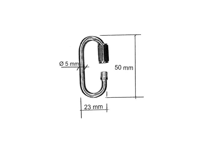 Maillon rapide 5 mm