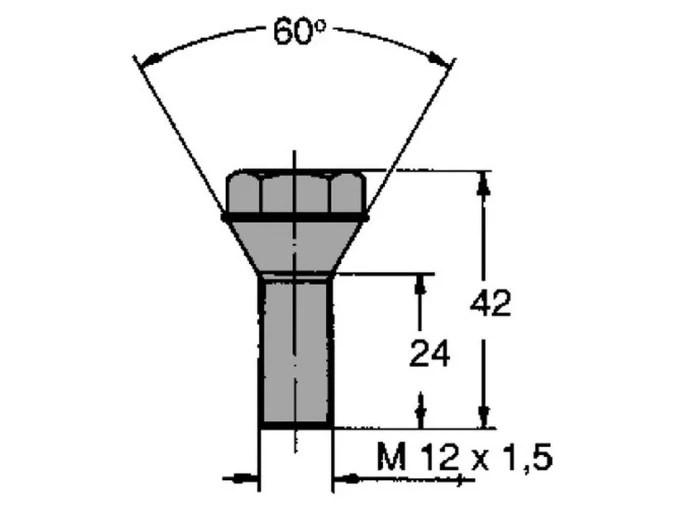 Vis de roue KNOTT 12 x 150 plat 19 conique