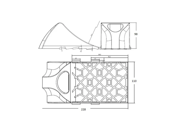 Cale de roue en plastique KNOTT charge 800 kg