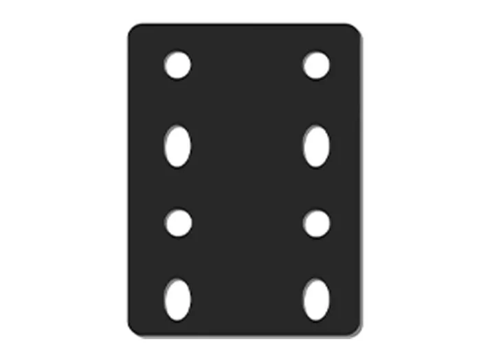Plaque de rehausse 8 acier 15 mm entraxe 90 mm