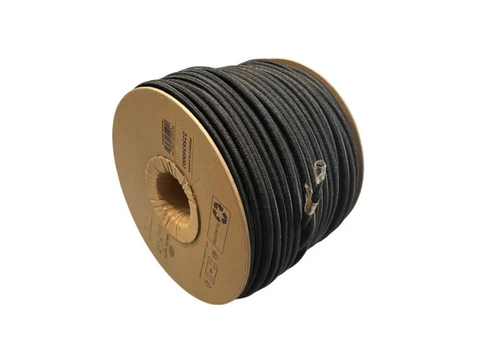 Bobine sandow élastique 100 m x 6 mm noir
