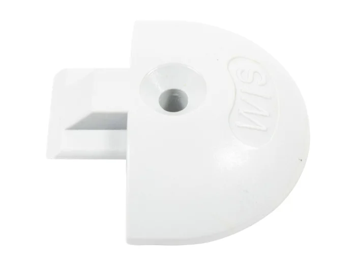 Embout de finition pour rail aerien rond plastique gris