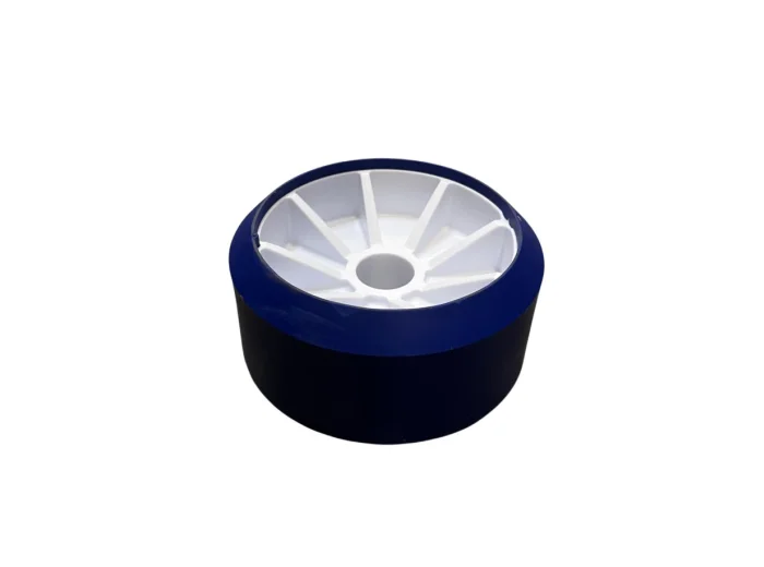 Galet renforcé bleu 120x70 mm alesage 22 mm